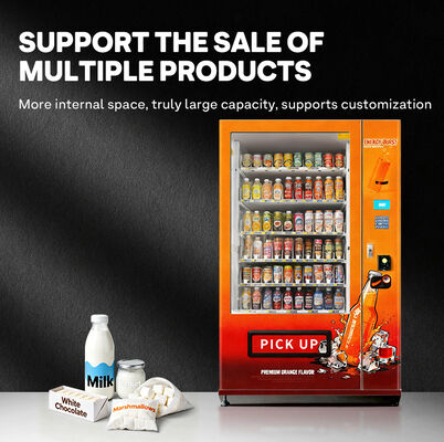 Automat do napojów i przekąsek Haloo 21,5 cala o pojemności 360 sztuk, z szybą zapobiegającą parowaniu, solidny i trwały