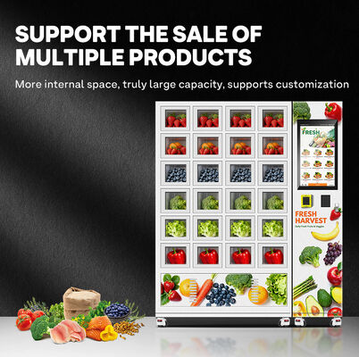 Halo 24 sieć inteligentna skrzynia sprzedaży z gęstną warstwą galwanizowaną zewnętrzną powłokę i trzywarstwowe szklane drzwi z systemem chłodzenia