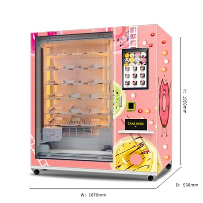 Lift System Lodówka Automatyczny automat do ciastek Sałatka ze świeżą żywnością z 21,5-calowym ekranem dotykowym