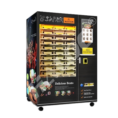 Całodobowy automat sprzedający gorące posiłki z funkcją szybkiego podgrzewania w kuchence mikrofalowej