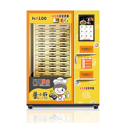 W pełni automatyczny automat do sprzedaży ciepłych potraw Automat do gorących potraw Kuchenka mikrofalowa