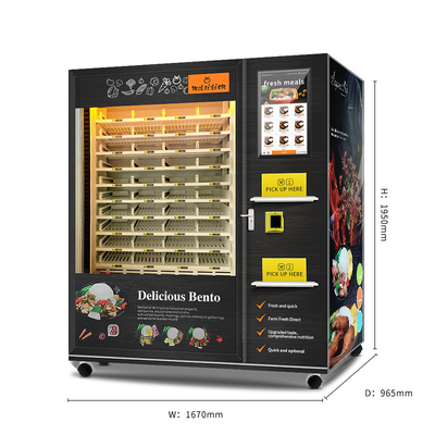 W pełni automatyczny automat do sprzedaży ciepłych potraw Automat do gorących potraw Kuchenka mikrofalowa