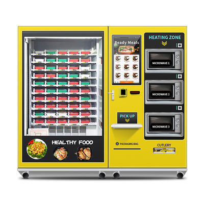 Siłownia zdrowa żywność pożywna dieta automat półautomatyczny dostosowany automat sprzedający gorące jedzenie z 3 kuchenkami mikrofalowymi
