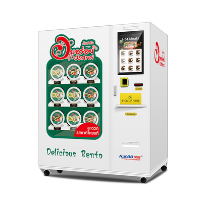 W pełni automatyczne zamrażanie żywności zamrażanie posiłków pudełko na lunch automat sprzedający z ogrzewaniem mikrofalowym i portem odbioru sztućców