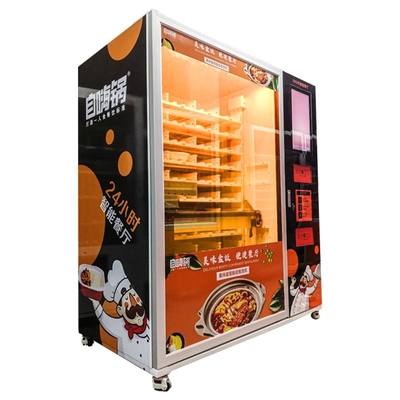 24-godzinny automat do sprzedaży hamburgerów z gorącym chlebem z funkcją podgrzewania mikrofali i piekarnika