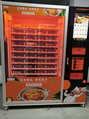 Szybko nagrzewający się samoobsługowy automat do pizzy o mocy 3000 W i automat do sprzedaży gorącej żywności dla biura lotniska