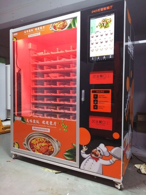 Szybko nagrzewający się samoobsługowy automat do pizzy o mocy 3000 W i automat do sprzedaży gorącej żywności dla biura lotniska