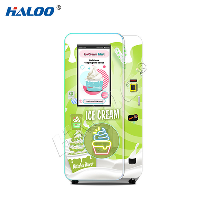 Wytwórca maszyny do sprzedaży lodów Haloo 32 cali Reklama Smart Touch Screen Maszyna do sprzedaży lodów