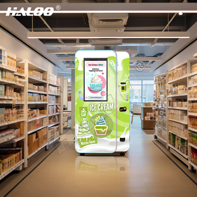 Wytwórca maszyny do sprzedaży lodów Haloo 32 cali Reklama Smart Touch Screen Maszyna do sprzedaży lodów