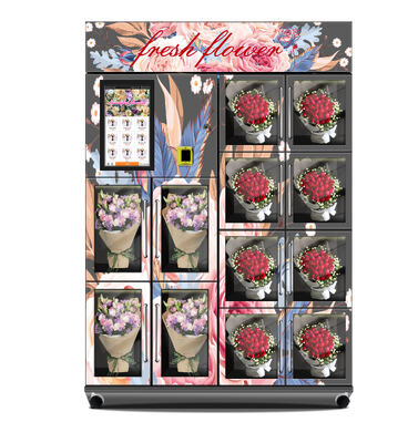 Sprzedawca maszyn do sprzedaży kwiatów Haloo Smart Touch Screen Full Automatic Kiosk 12-lattice Custom Logo Gifts Flower Vending Machine
