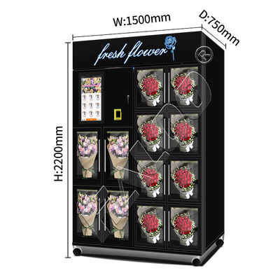 Sprzedawca maszyn do sprzedaży kwiatów Haloo Smart Touch Screen Full Automatic Kiosk 12-lattice Custom Logo Gifts Flower Vending Machine