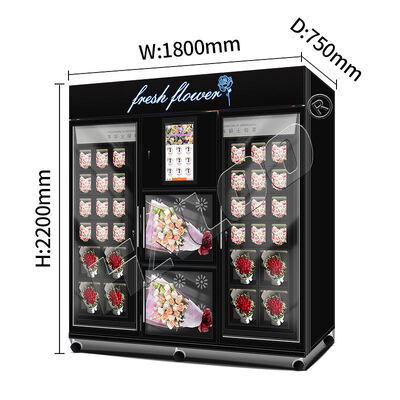Haloo Vending Machine Supplier Flower Vending Machine 34 Lockers Big Size Machine Bill Coin and Card Reader
