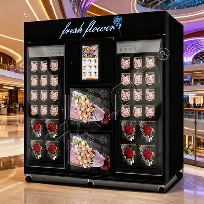 Haloo Vending Machine Supplier Flower Vending Machine 34 Lockers Big Size Machine Bill Coin and Card Reader
