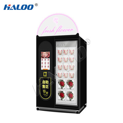 Haloo 10 grid flower vending machine with thickened galvanized sheet and double-layer anti fog glass