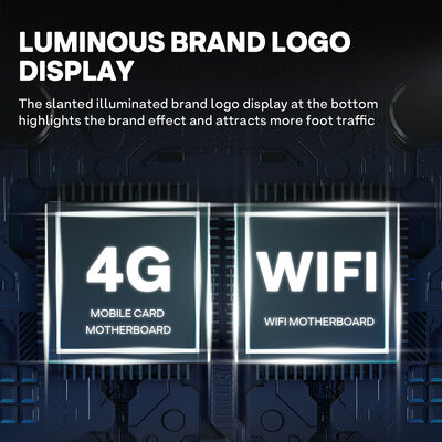 Automat do napojów i przekąsek Haloo 21,5 cala o pojemności 360 sztuk, z szybą zapobiegającą parowaniu, solidny i trwały