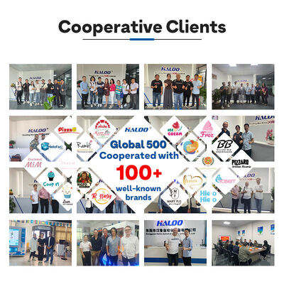 Automat do napojów i przekąsek Haloo 21,5 cala o pojemności 360 sztuk, z szybą zapobiegającą parowaniu, solidny i trwały