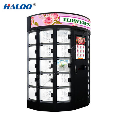 Haloo vending machine supplier 30 grid flower vending machine with cooling and humidification system, free customization of logo