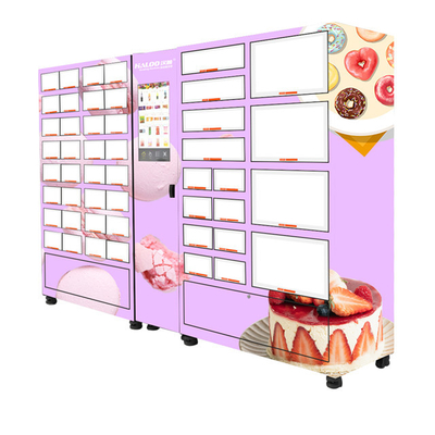 Dostosowany rozmiar szafki Ciasto Mięso Kwiat Owoce morza Szafka chłodnicza Vending Machine