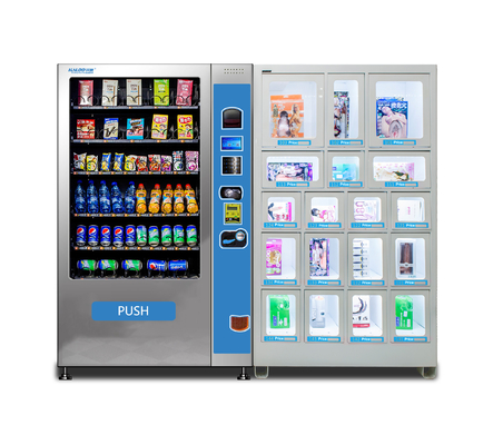 220V 60HZ Combo Snack and Soda Vending Machine 60W Power OEM