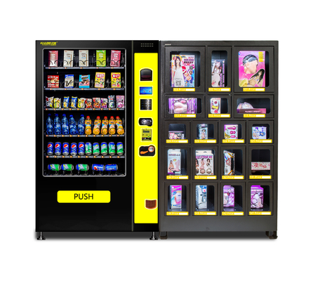 220V 60HZ Combo Snack and Soda Vending Machine 60W Power OEM