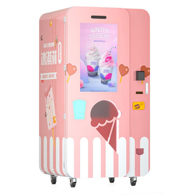 32 duży ekran dotykowy automat do lodów Soft Serw w kubkach