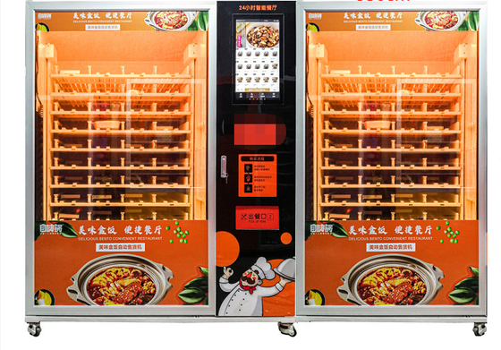Świeżo przygotowany automat do sprzedaży żywności Automat do sprzedaży gorącej żywności Automatyczne ogrzewanie
