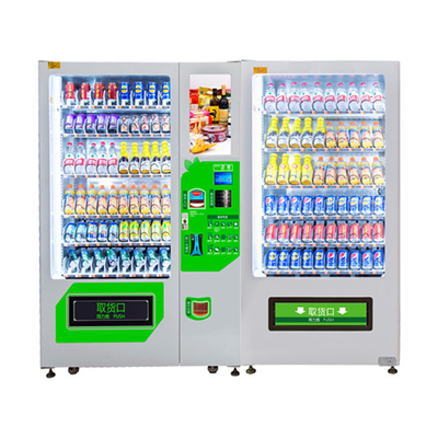 Automat do sprzedaży napojów i przekąsek o dużej pojemności z automatami kombinowanymi z podwójną szafką