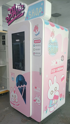 Logo Free Customization Automat do lodów w płynie z dużym ekranem dotykowym i czytnikiem kart