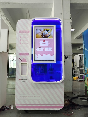 Logo Free Customization Automat do lodów w płynie z dużym ekranem dotykowym i czytnikiem kart